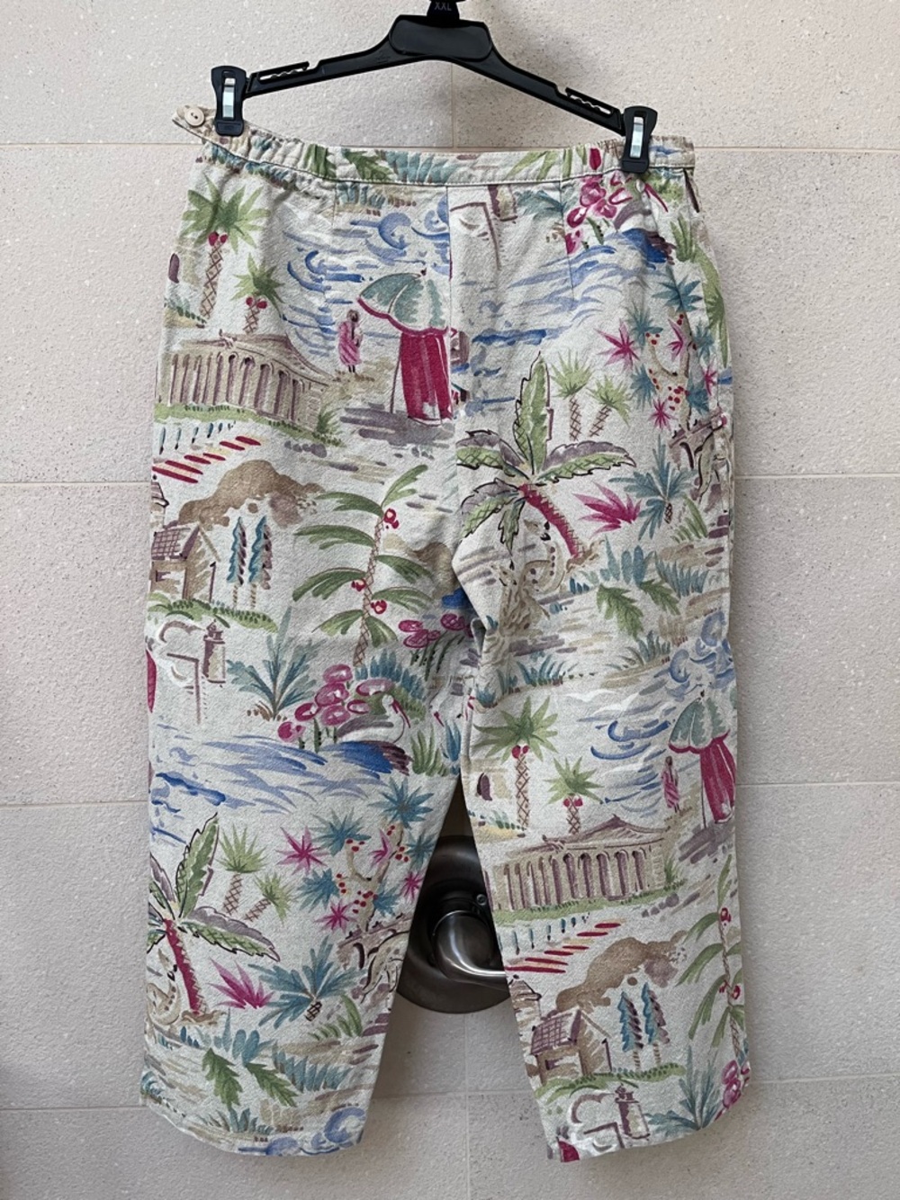 Coldwater Creek cotton crop palm resort print crop ankle pant